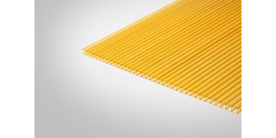 Сотовый поликарбонат КИВИ 3,70 мм 2100x6000 мм желтый 70% PC
