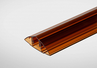 Профиль разъемный соединительный для поликарбоната 6-10 янтарный 6м