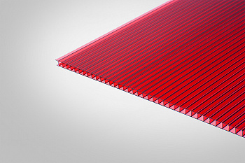 Сотовый поликарбонат КИВИ 3,70 мм 2100x12000 мм красный 20%