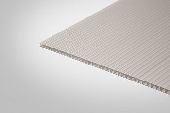 Сотовый поликарбонат Полигаль Практичный серебристый 18% 4,0 мм 2100x12000 мм