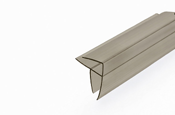 Профиль угловой для поликарбоната Полигаль Практичный бронзовый 8-10мм, 6м